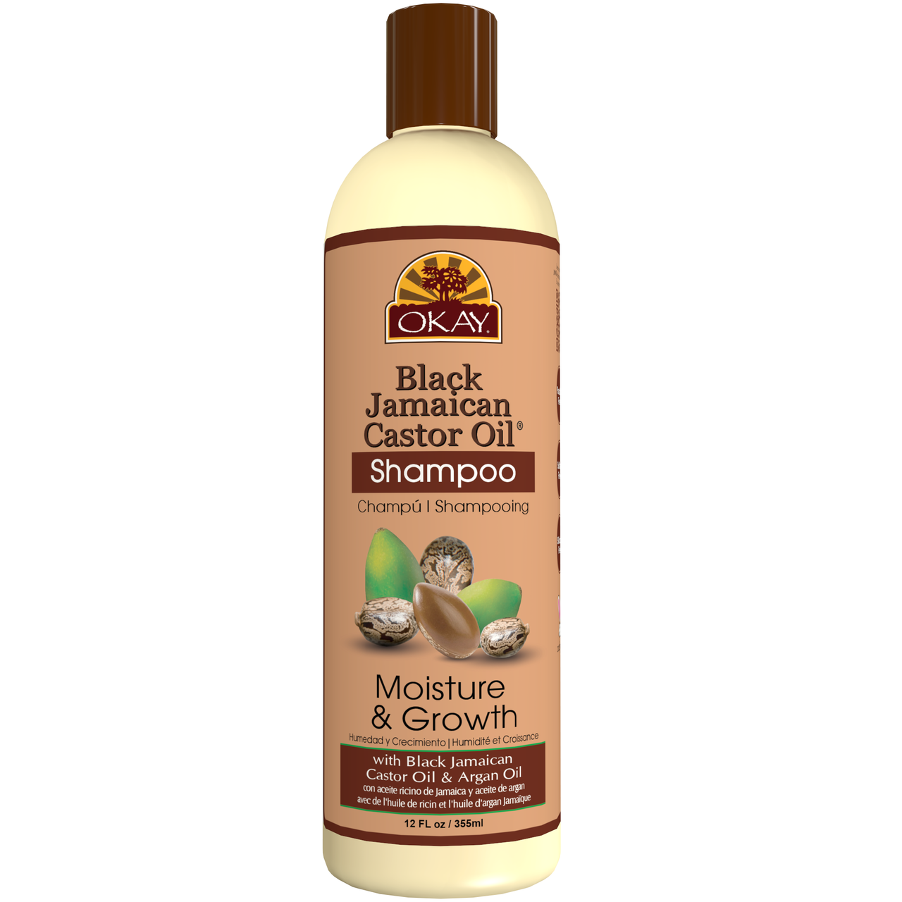Okay Black Jamaican Castor Oil Moisture And Growth Hair Shampoo, 12 Oz